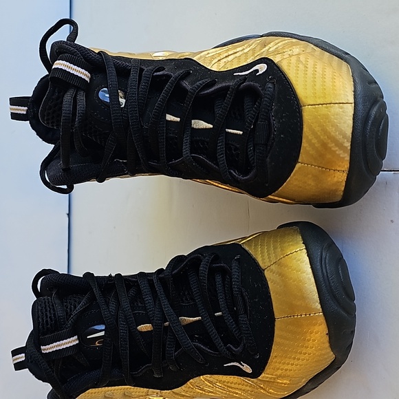 NIKE LITTLE POSITE PRO MID METALLIC GOLD/ SIZE 6Y - Picture 2 of 7